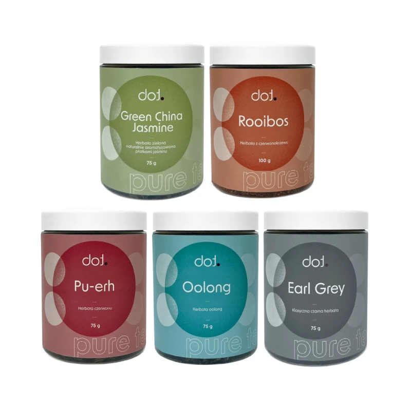 Zestaw herbat liściastych z kategorii pure tea