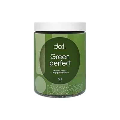 Green perfect • herbata liściasta zielona z miętą i ananasem