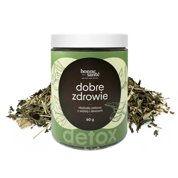 Dobre zdrowie • herbata liściasta zielona z wiśnią i aloesem
