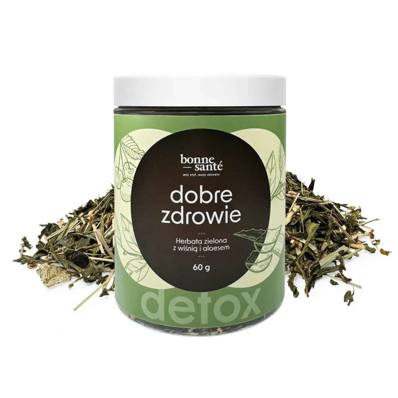 Dobre zdrowie • herbata liściasta zielona z wiśnią i aloesem